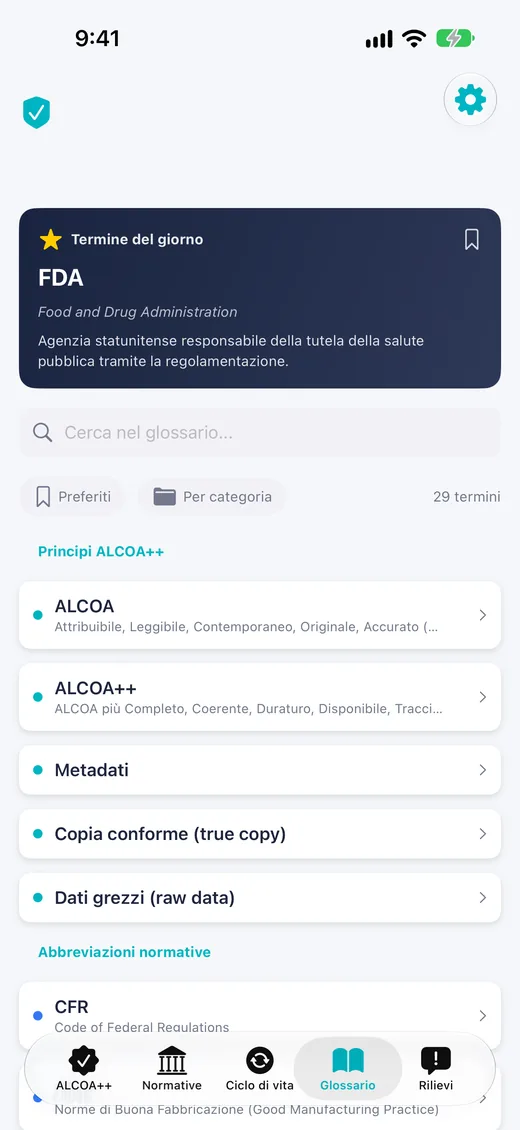 Glossario